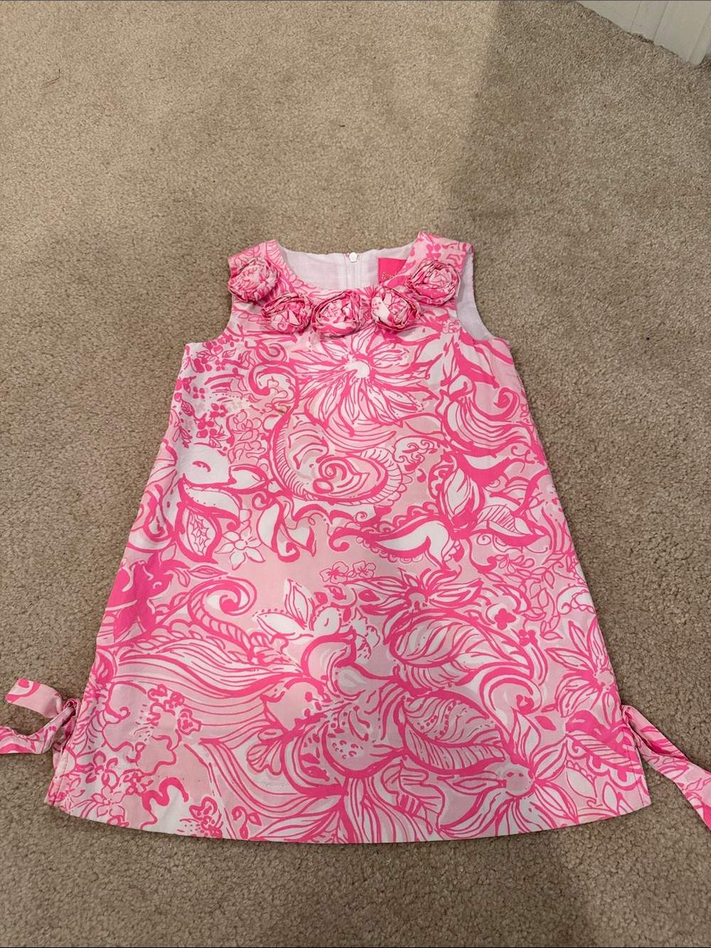Lilly Pulitzer Pink Floral Fit-and-Flare Dress